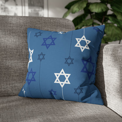 Hanging Stars of David Hanukkah Pillow Cover