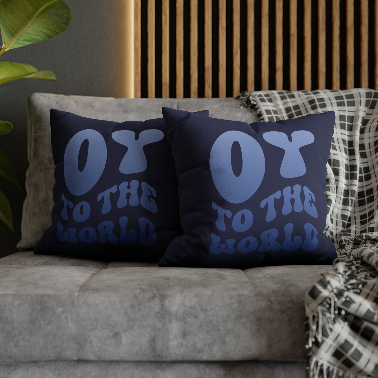 "Oy to the World" Hanukkah Pillow Cover