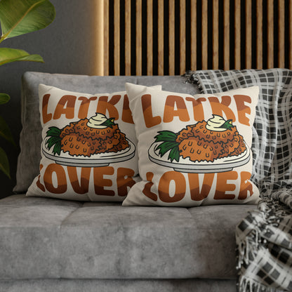 "Latke Lover" Hanukkah Pillow Cover