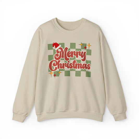 "Merry Christmas" Retro Christmas Crewneck Sweatshirt