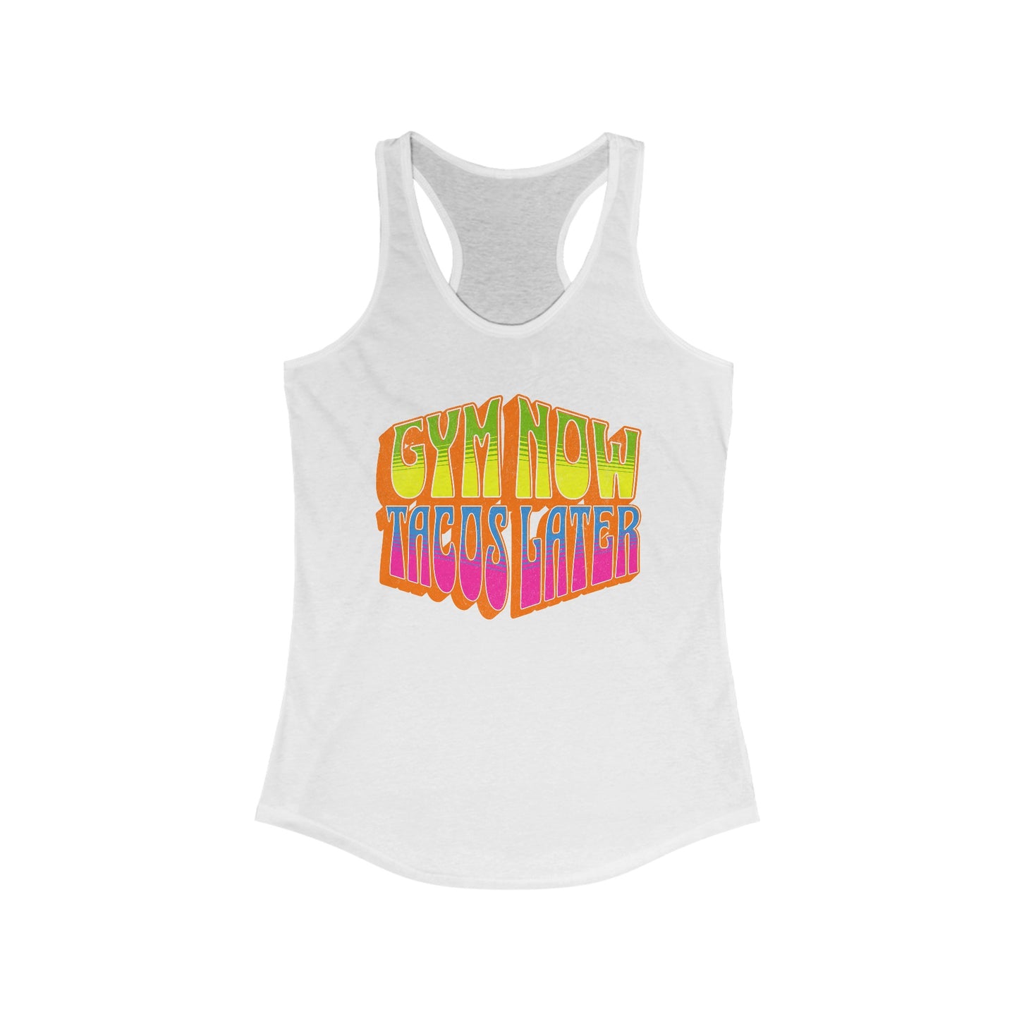 "Gym Now, Tacos Later" Women's Gym Tank