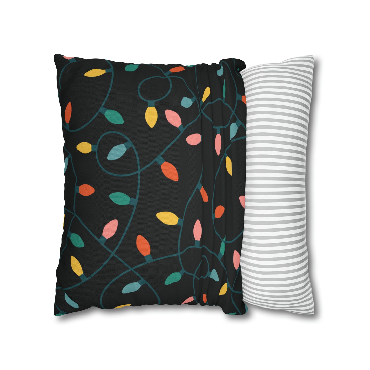 String Lights Christmas Pillow Cover