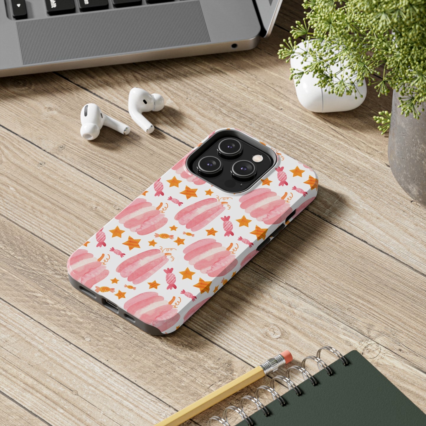 Plump Pink Pumpkins Halloween Phone Case