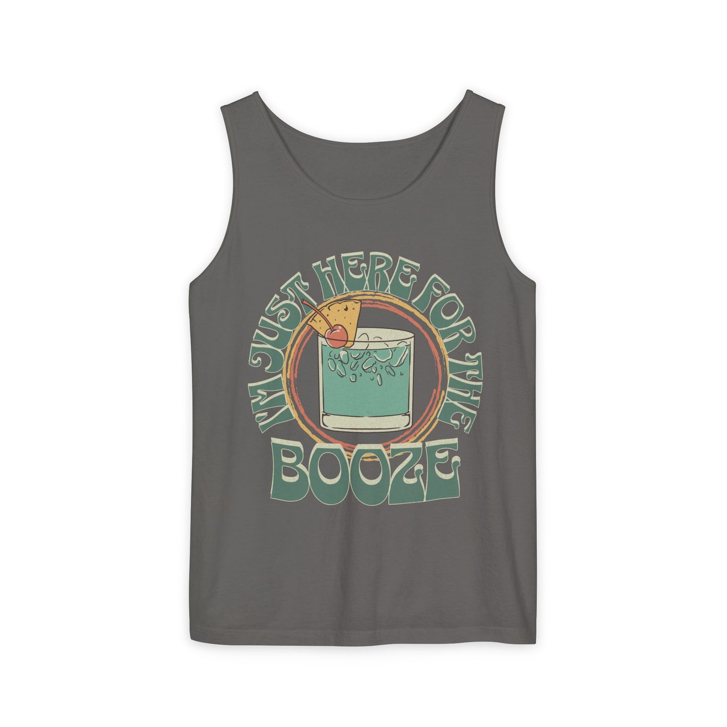 "I'm Just Here for the Booze" Funny Drinking Unisex Tank Top