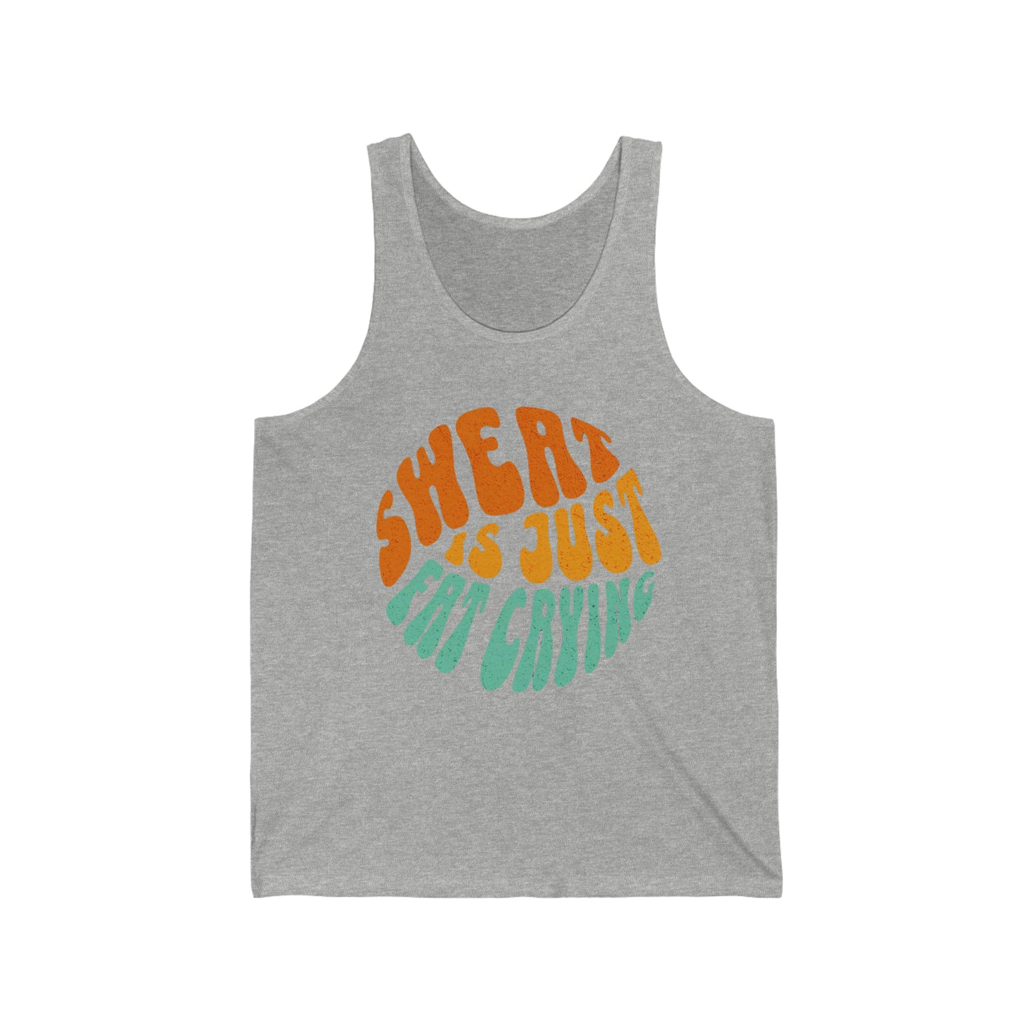 "Sweat Is Just Fat Crying" Unisex Jersey Tank