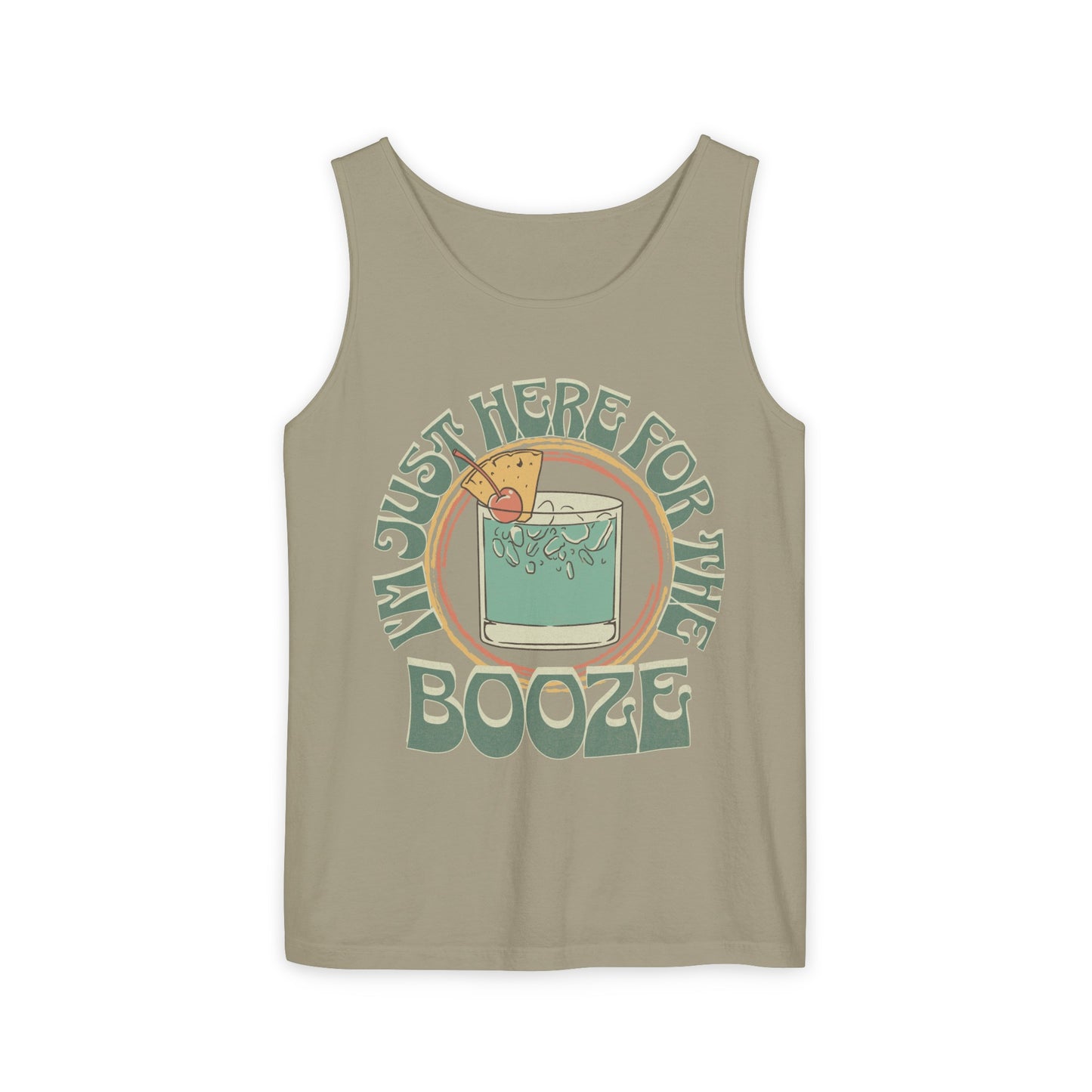 "I'm Just Here for the Booze" Funny Drinking Unisex Tank Top