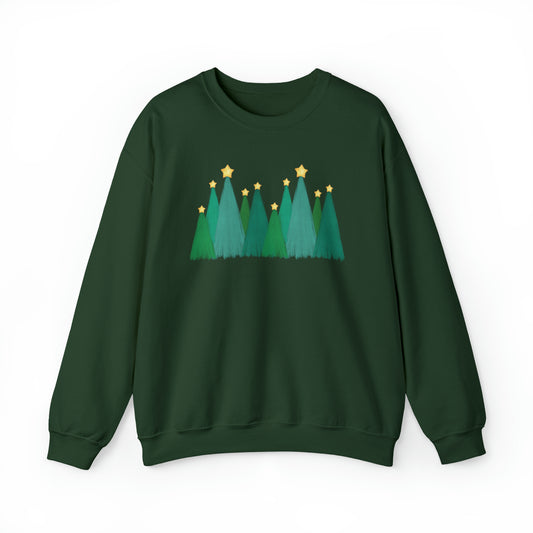 Green Christmas Trees Christmas Crewneck Sweatshirt