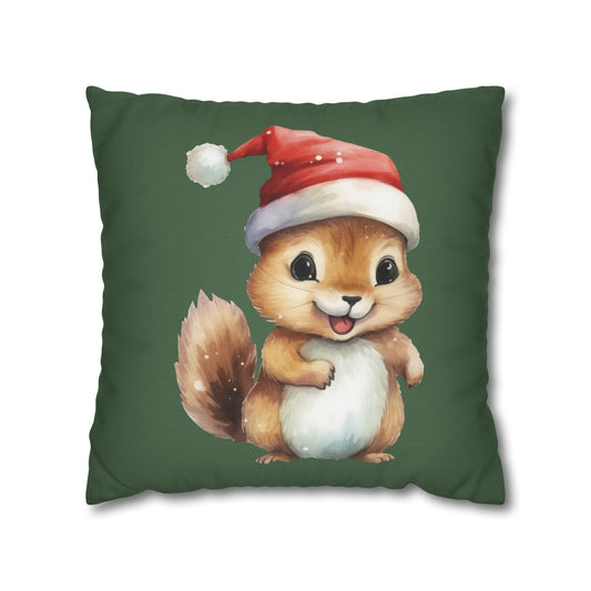 Chipmunk Christmas Pillow Cover