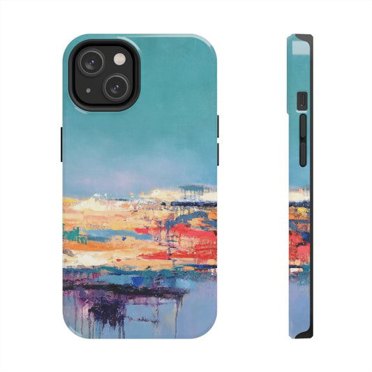 phone case featuring a beautiful colorful abstract painting