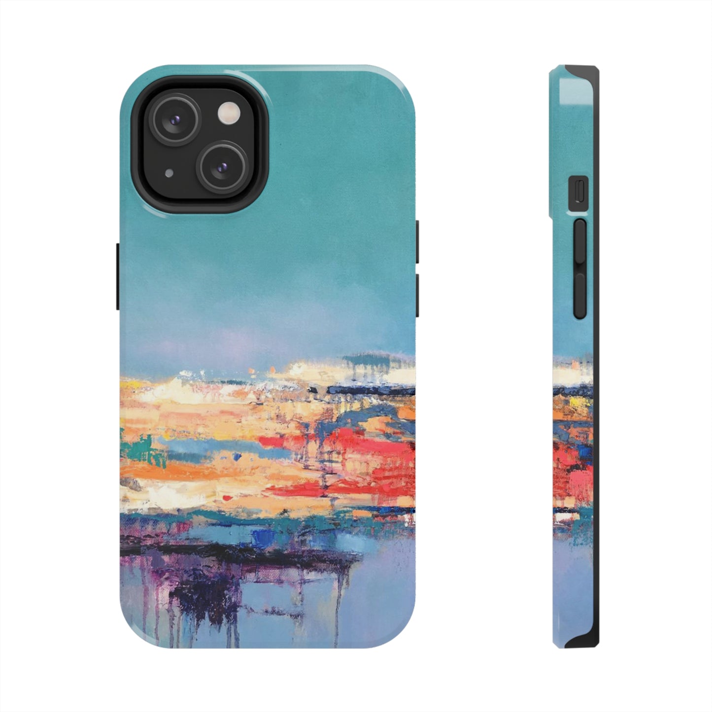 phone case featuring a beautiful colorful abstract painting