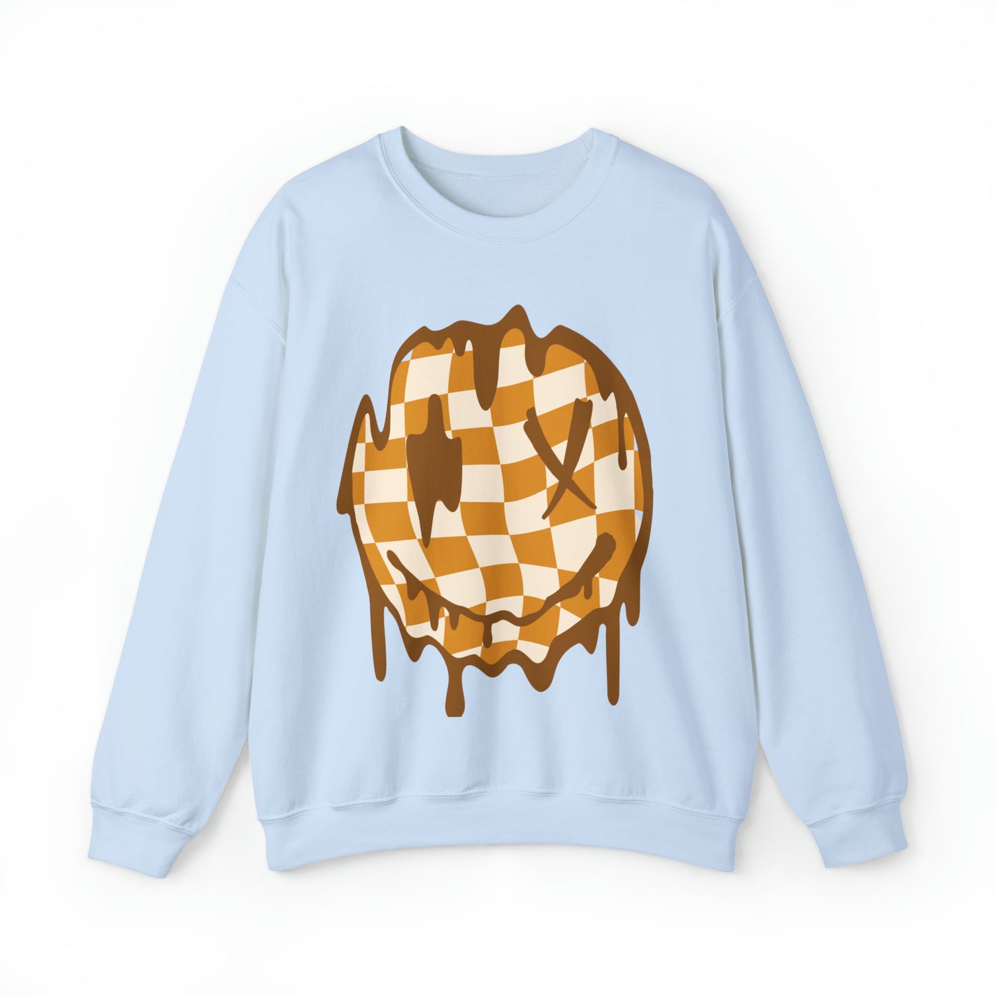 Retro Checkered Smiley Halloween Sweatshirt