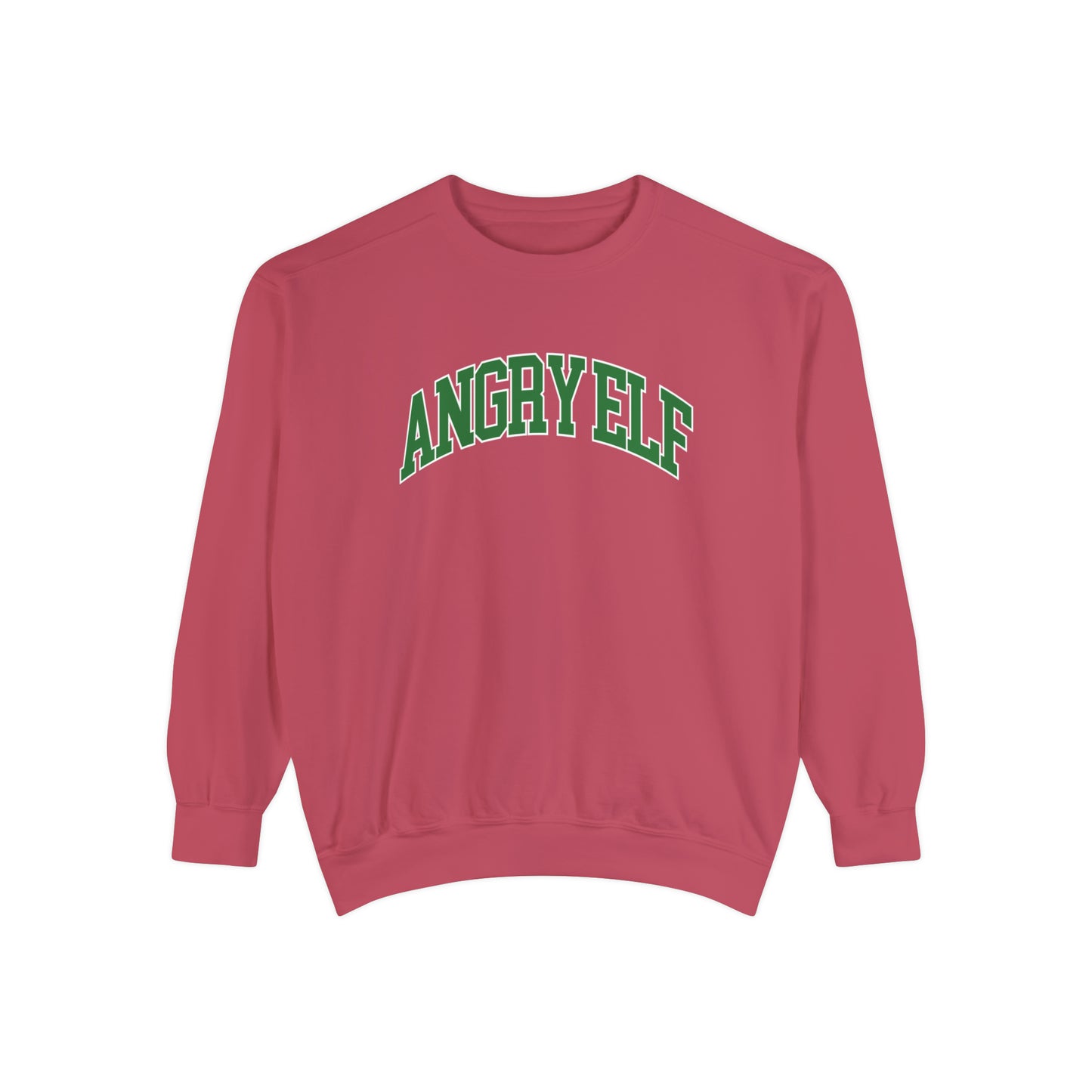 "Angry Elf" Christmas Crewneck Sweatshirt (Comfort Colors)