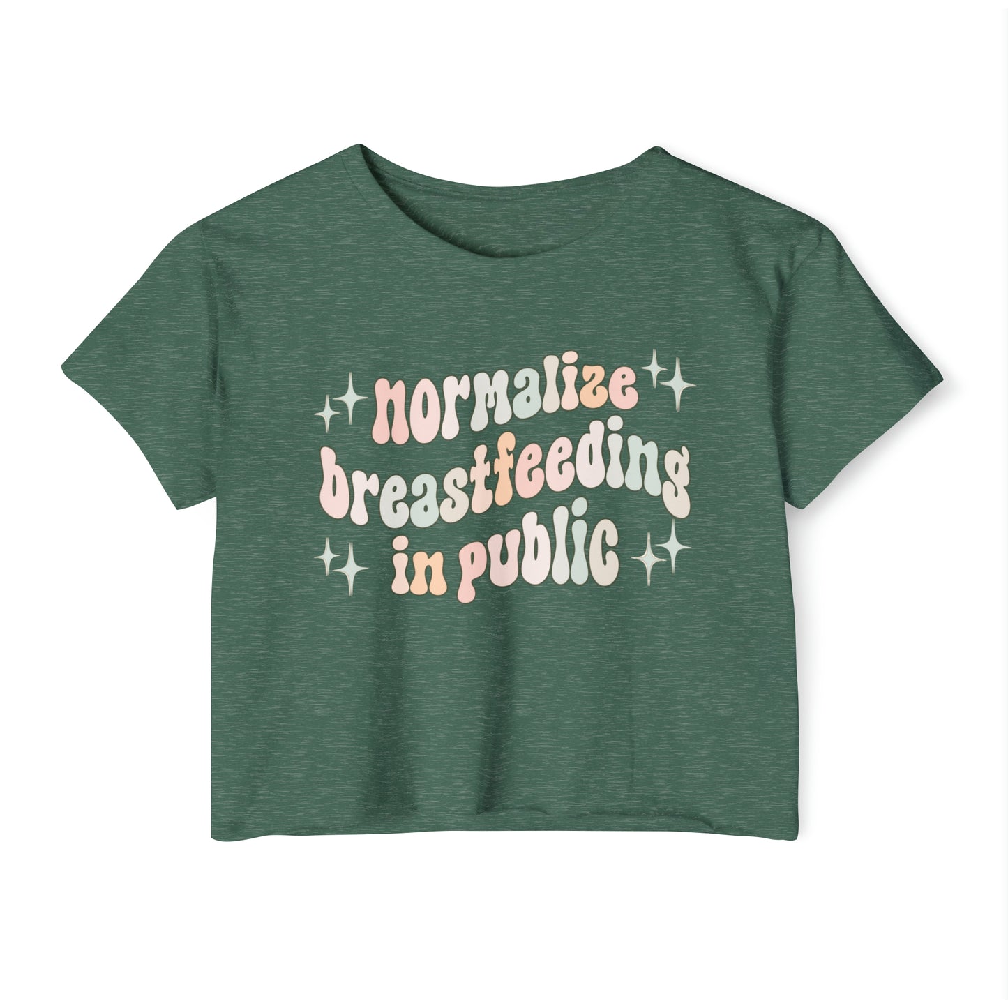 "Normalize Breastfeeding in Public" Breastfeeding Cropped Tee