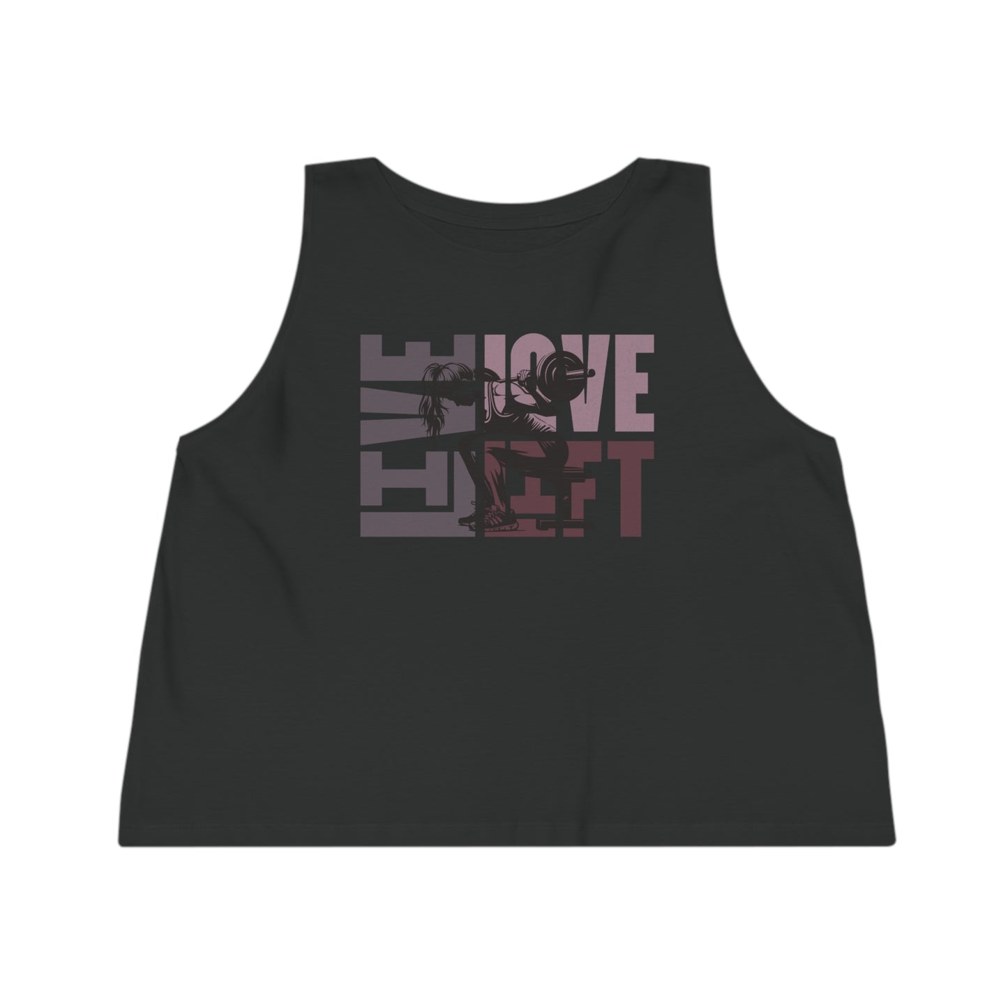 "Live Love Lift" - Women's Cropped Tank Top