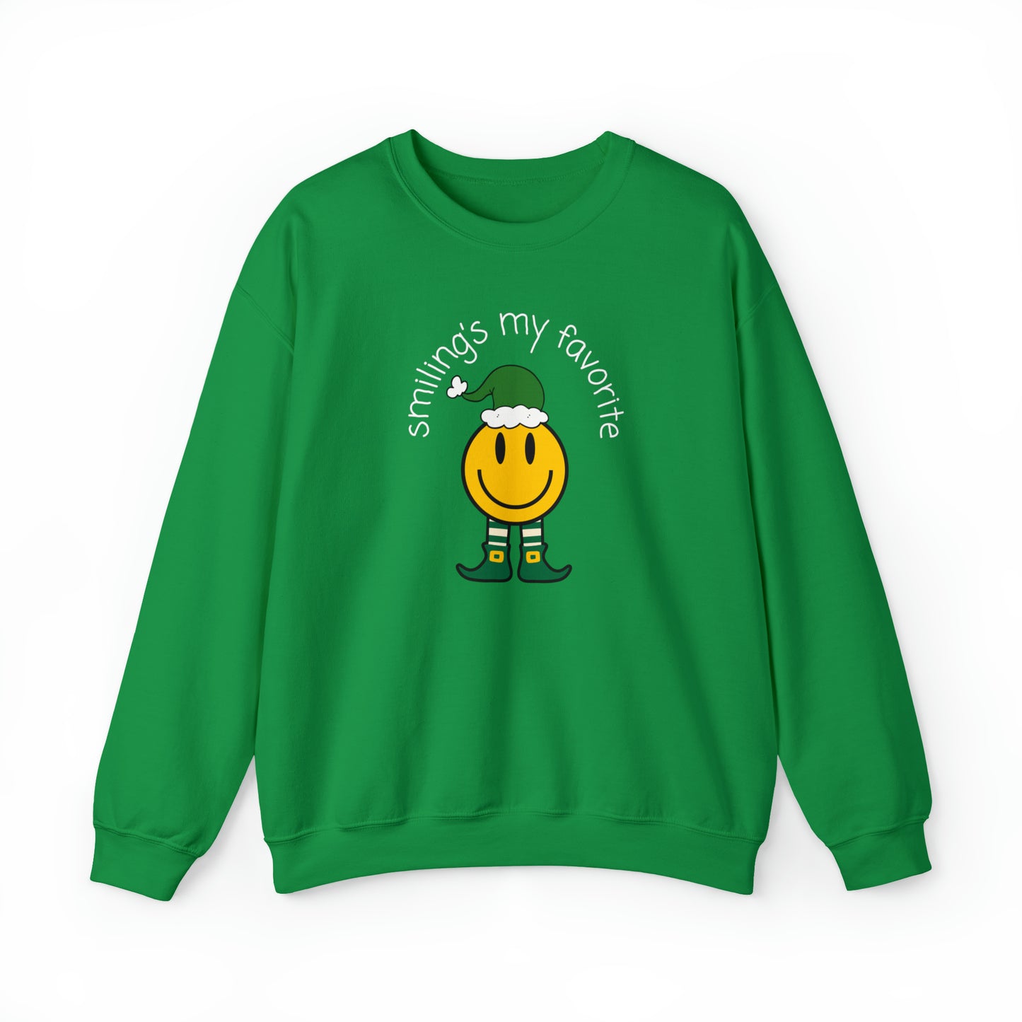 "Smiling's My Favorite" Christmas Crewneck Sweatshirt