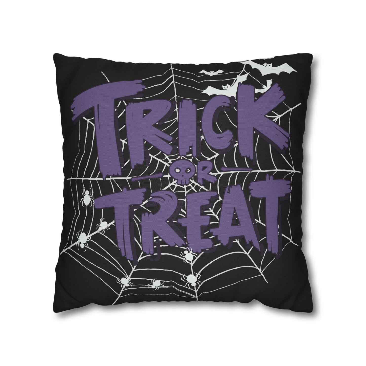 Trick-Or-Treat, Purple - Halloween Pillow Cover