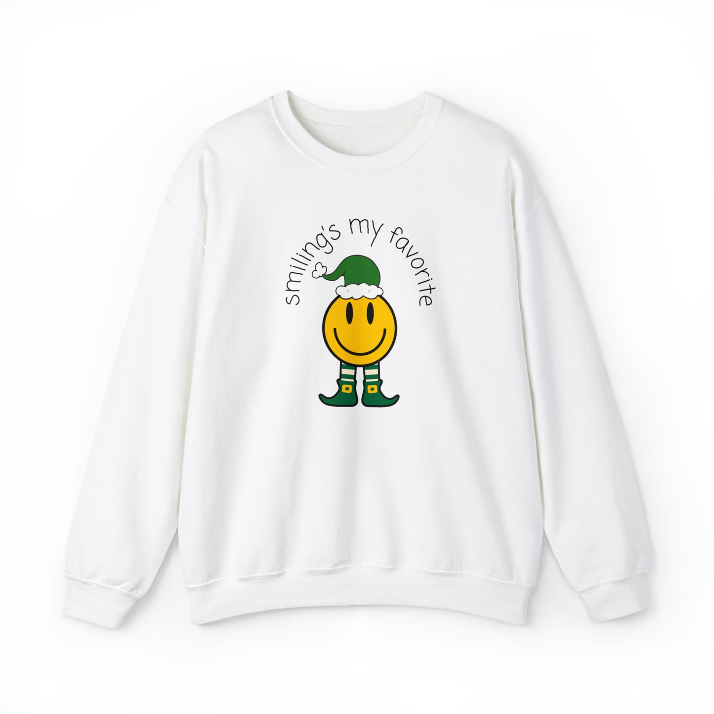 "Smiling's My Favorite" Christmas Crewneck Sweatshirt