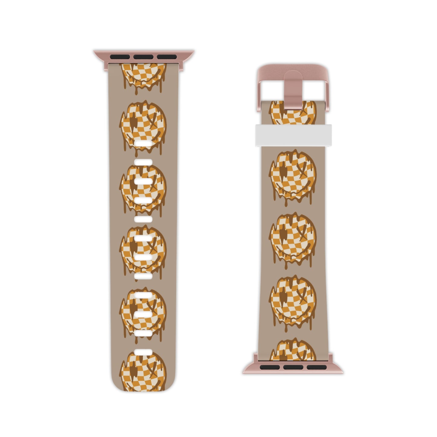 Retro Checkered Smiley Halloween Apple Watch Band