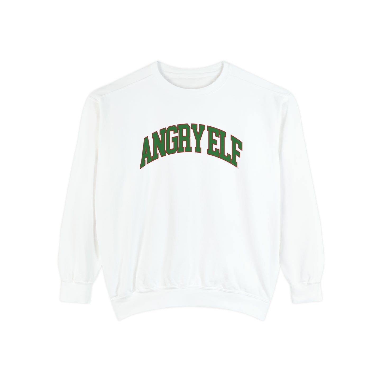 "Angry Elf" Christmas Crewneck Sweatshirt (Comfort Colors)