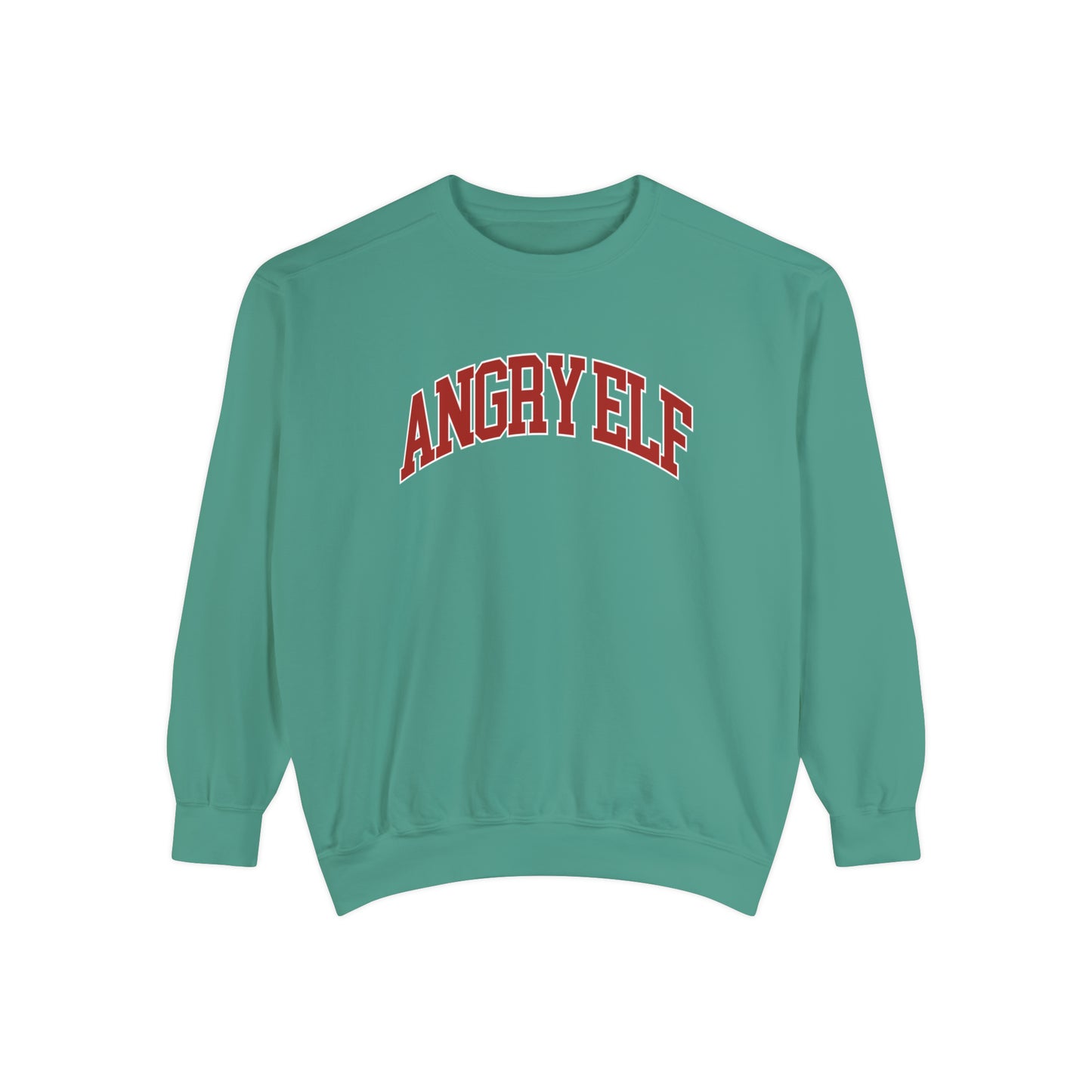 "Angry Elf" Christmas Crewneck Sweatshirt (Comfort Colors)