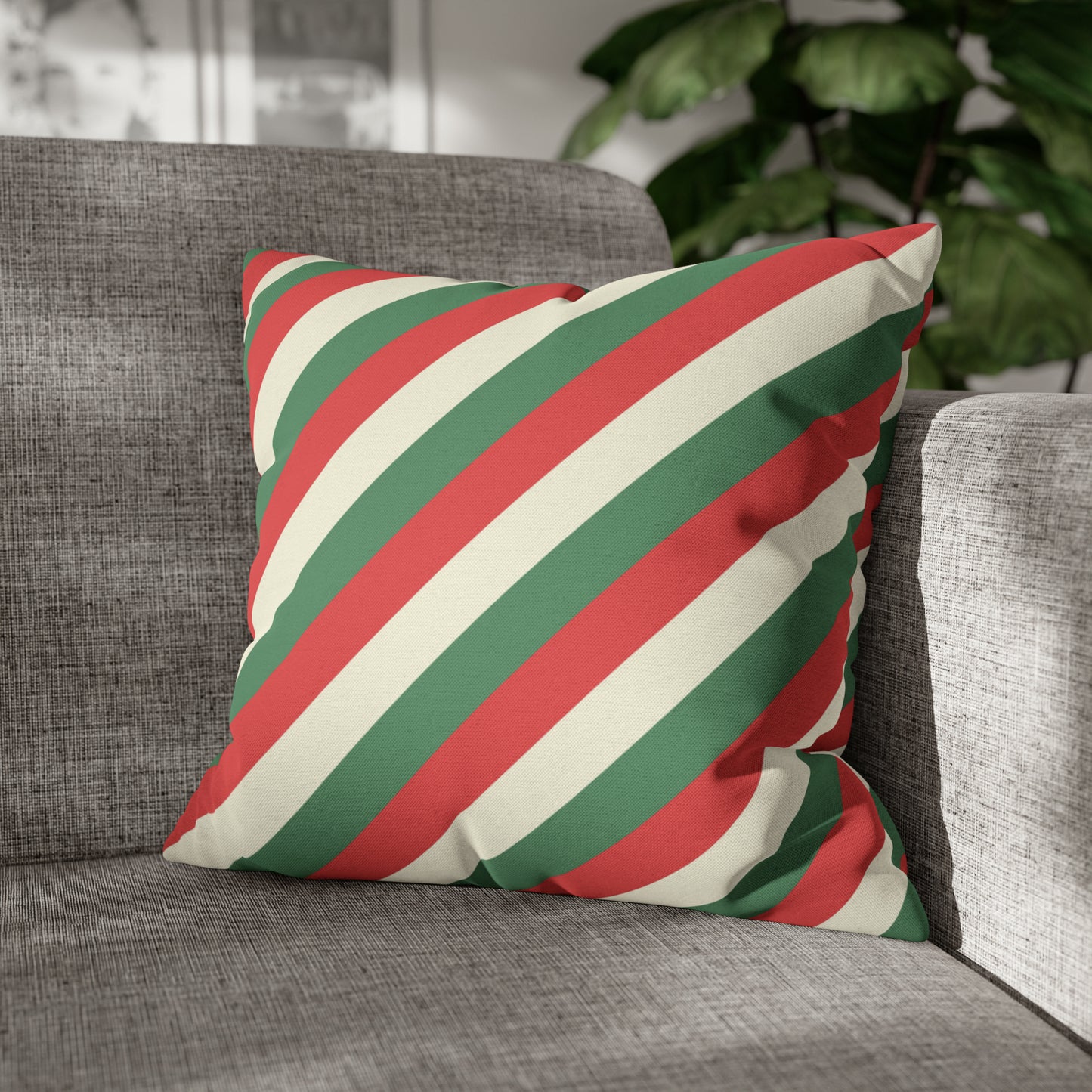 Merry Stripes Christmas Pillow Cover
