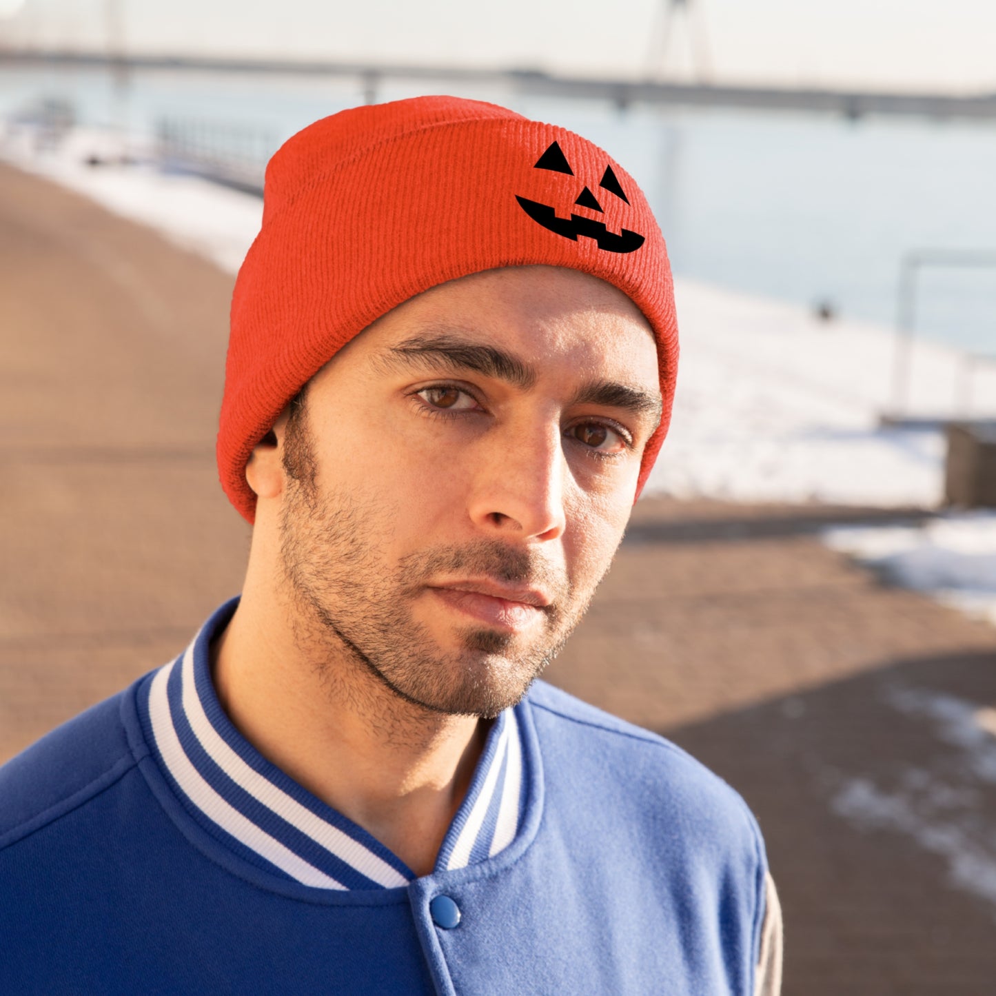 Jack-O-Lantern Halloween Beanie