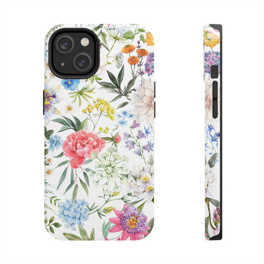 vibrant and colorful floral phone case