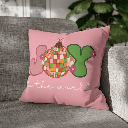 "Joy to The World" Christmas Pillow Cover