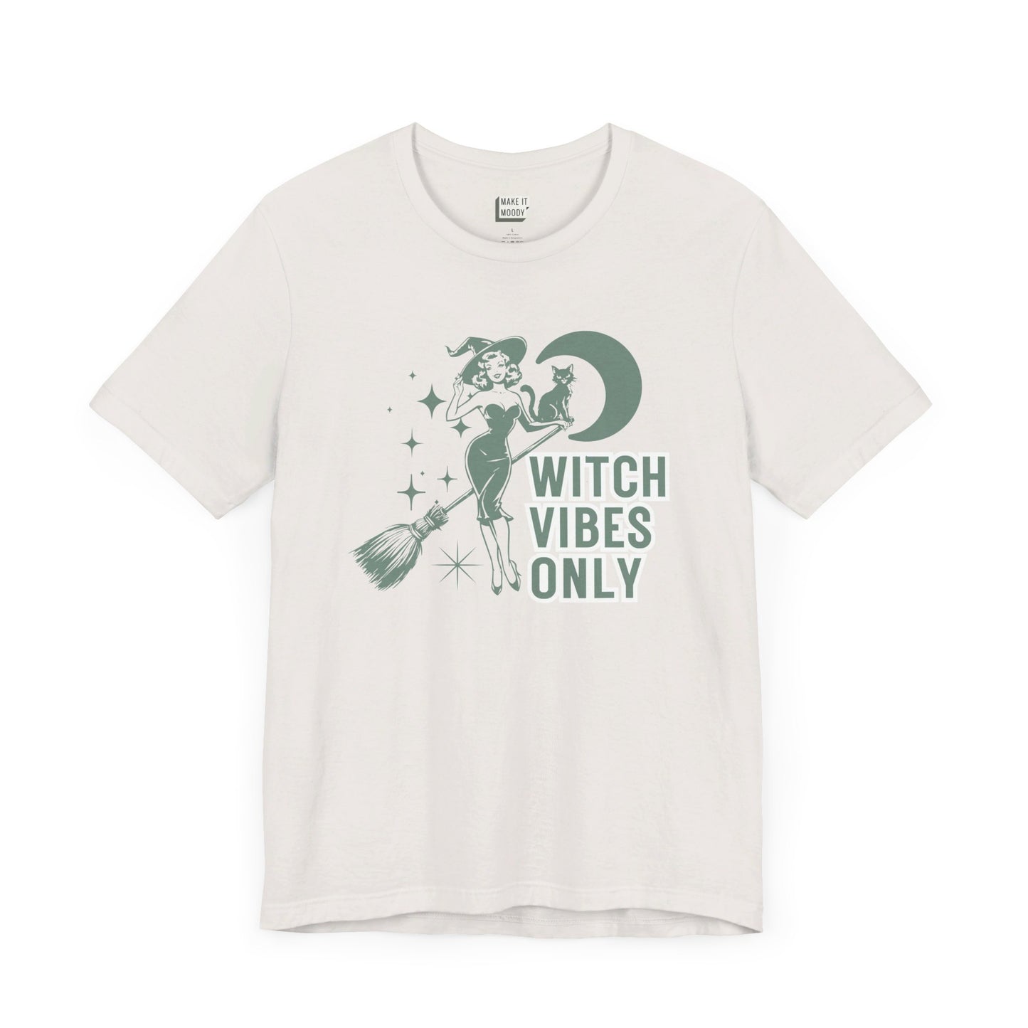 vintage halloween t-shirt that says witch vibes only