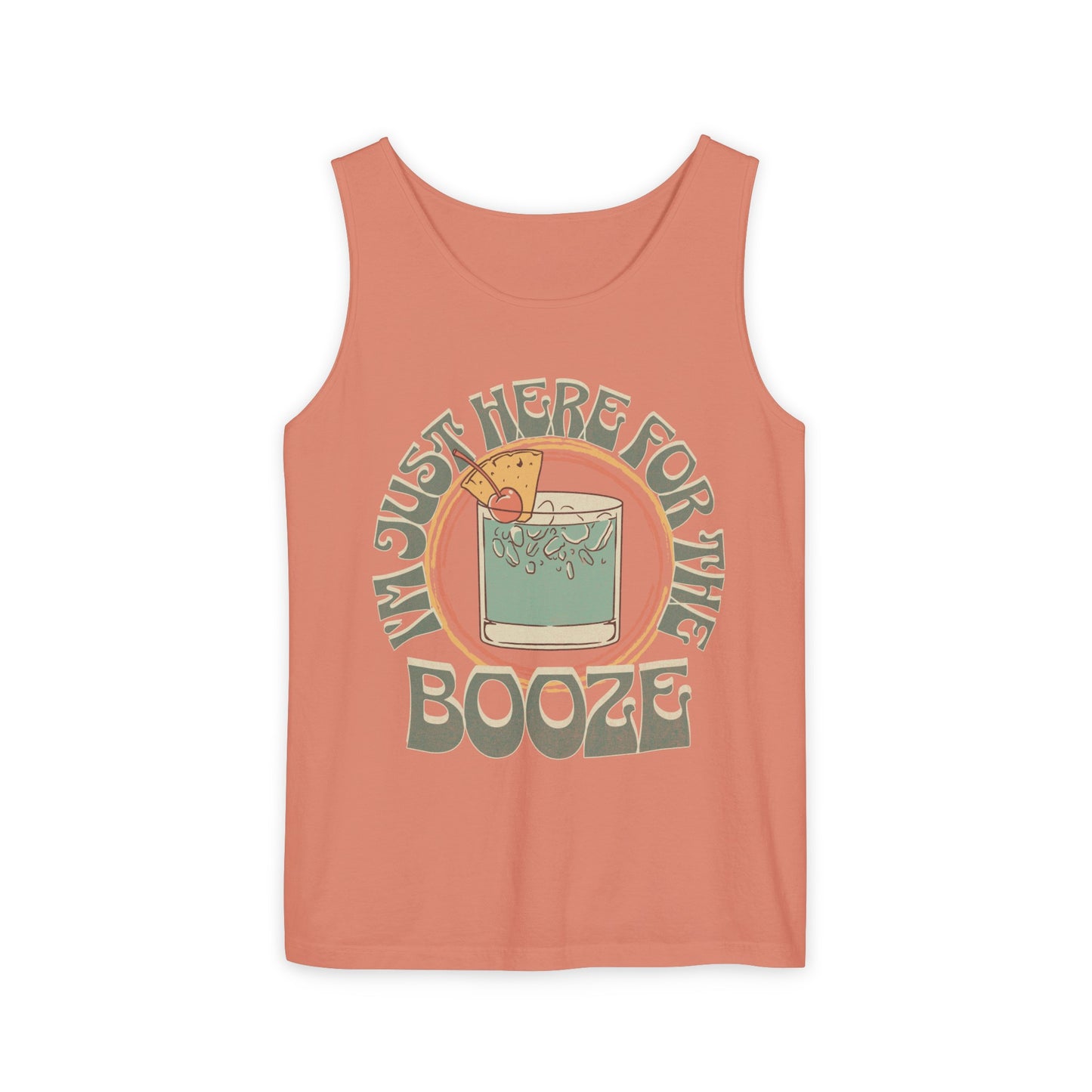 "I'm Just Here for the Booze" Funny Drinking Unisex Tank Top