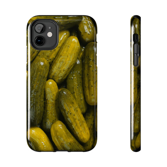 picture of a phone case with pickles on it