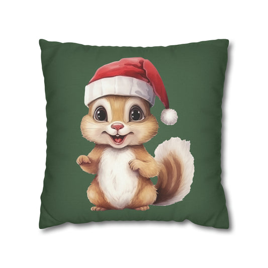 Chipmunk Christmas Pillow Cover