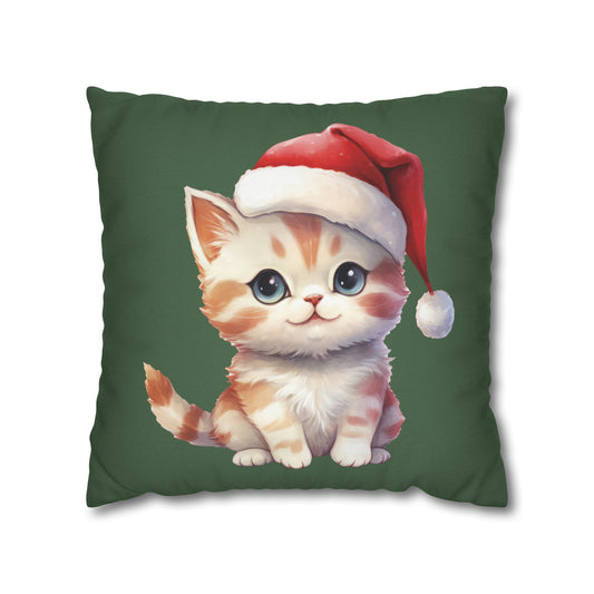 Kitten Christmas Pillow Cover