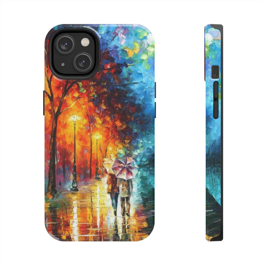 phone case featuring the famous painting "couple on a walk"
