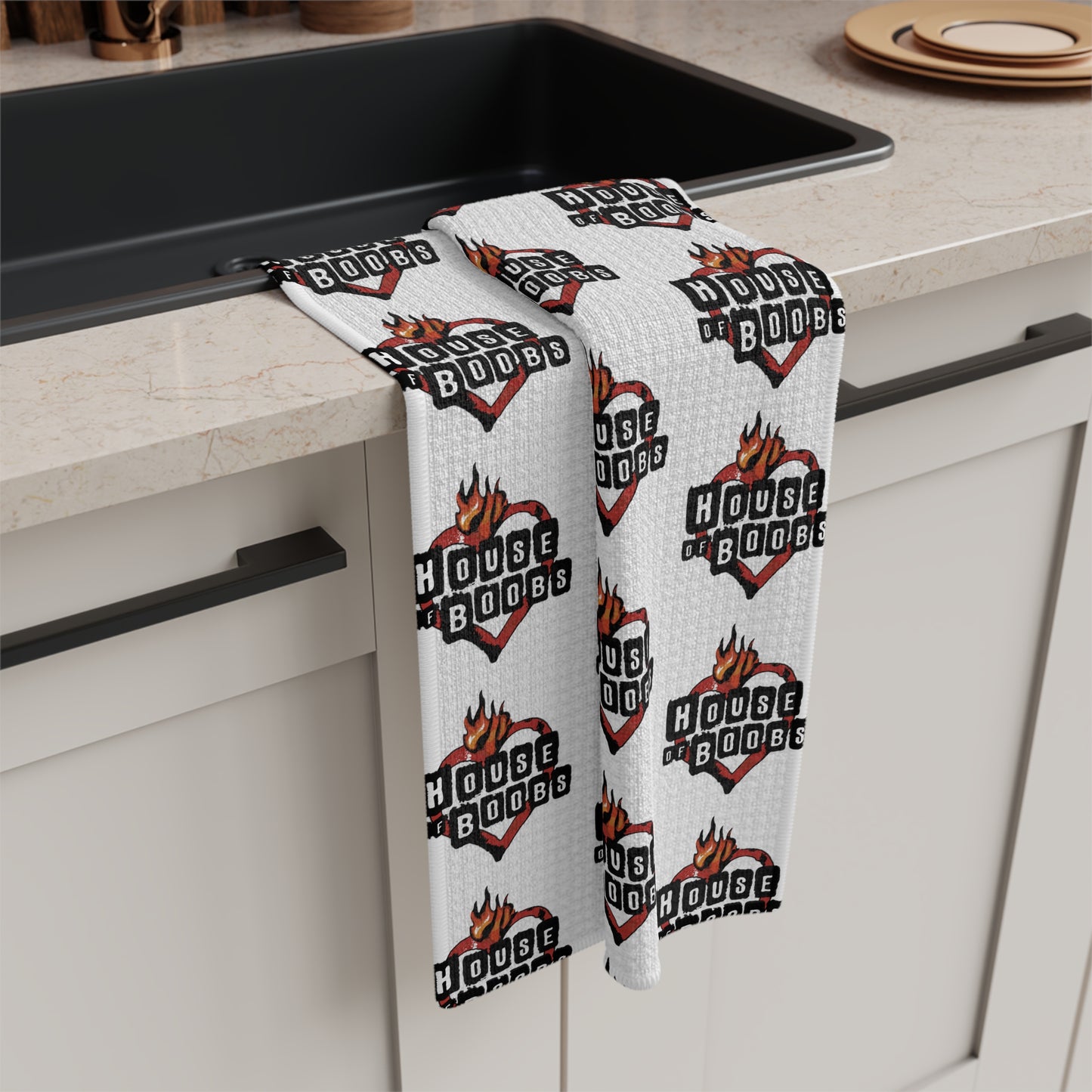 "House of Boobs" Pattern Breastfeeding Towel