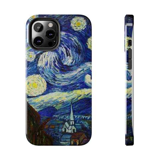 phone case featuring the famous Van Gogh "Starry Night" painting