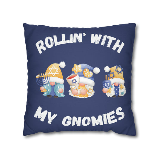 "Rollin' with My Gnomies" Hanukkah Pillow Cover