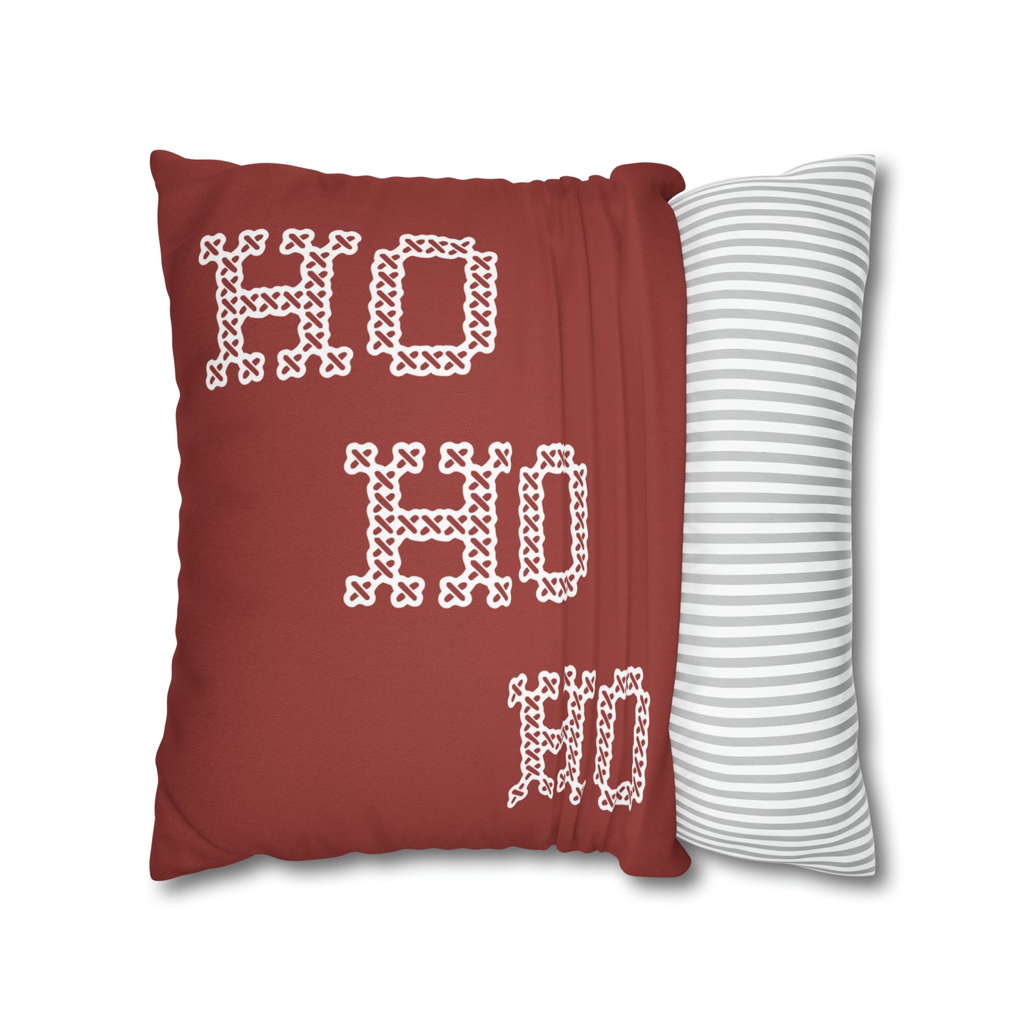"Ho Ho Ho" Christmas Pillow Cover, Red