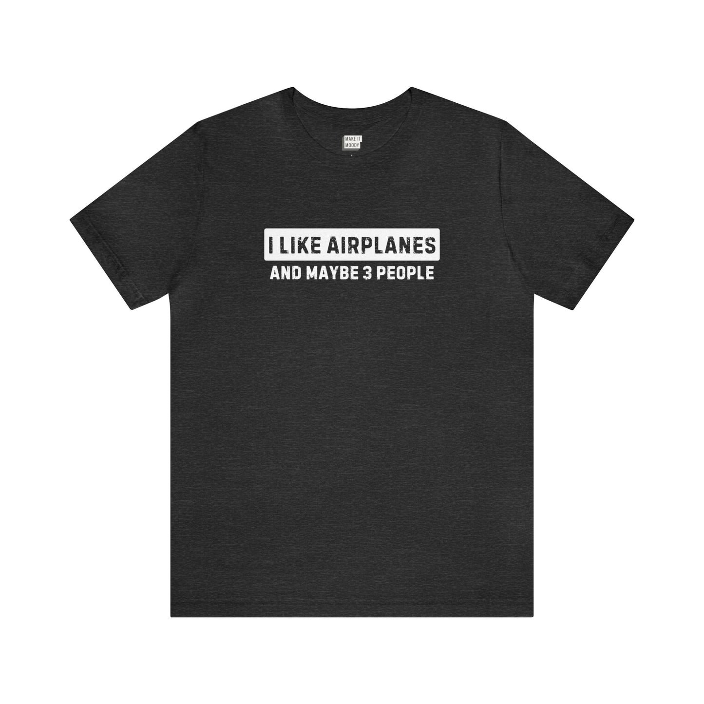 funny pilot t shirt, dark heather gray