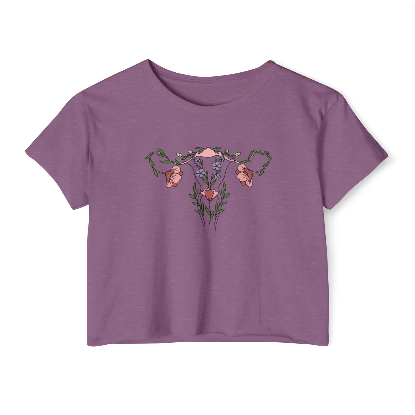Floral Uterus Crop Top