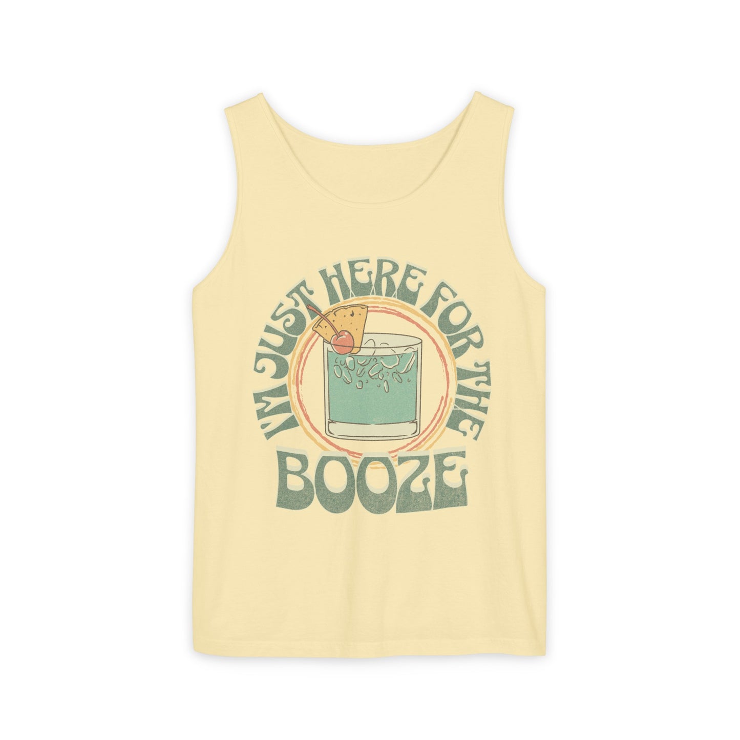 "I'm Just Here for the Booze" Funny Drinking Unisex Tank Top