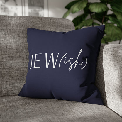 "Jew(ish)" funny couch pillow cover on a couch