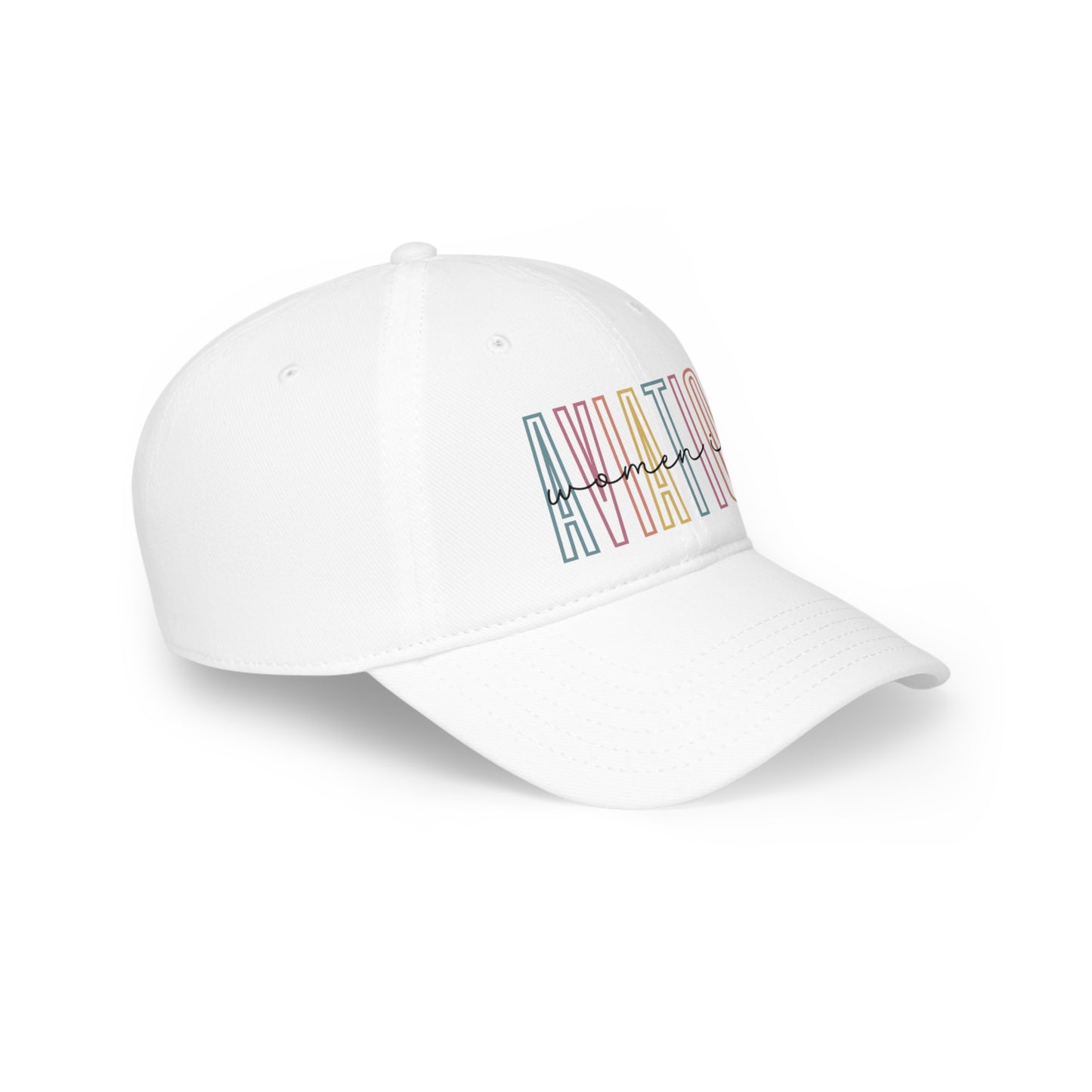 white aviation hat for women, side