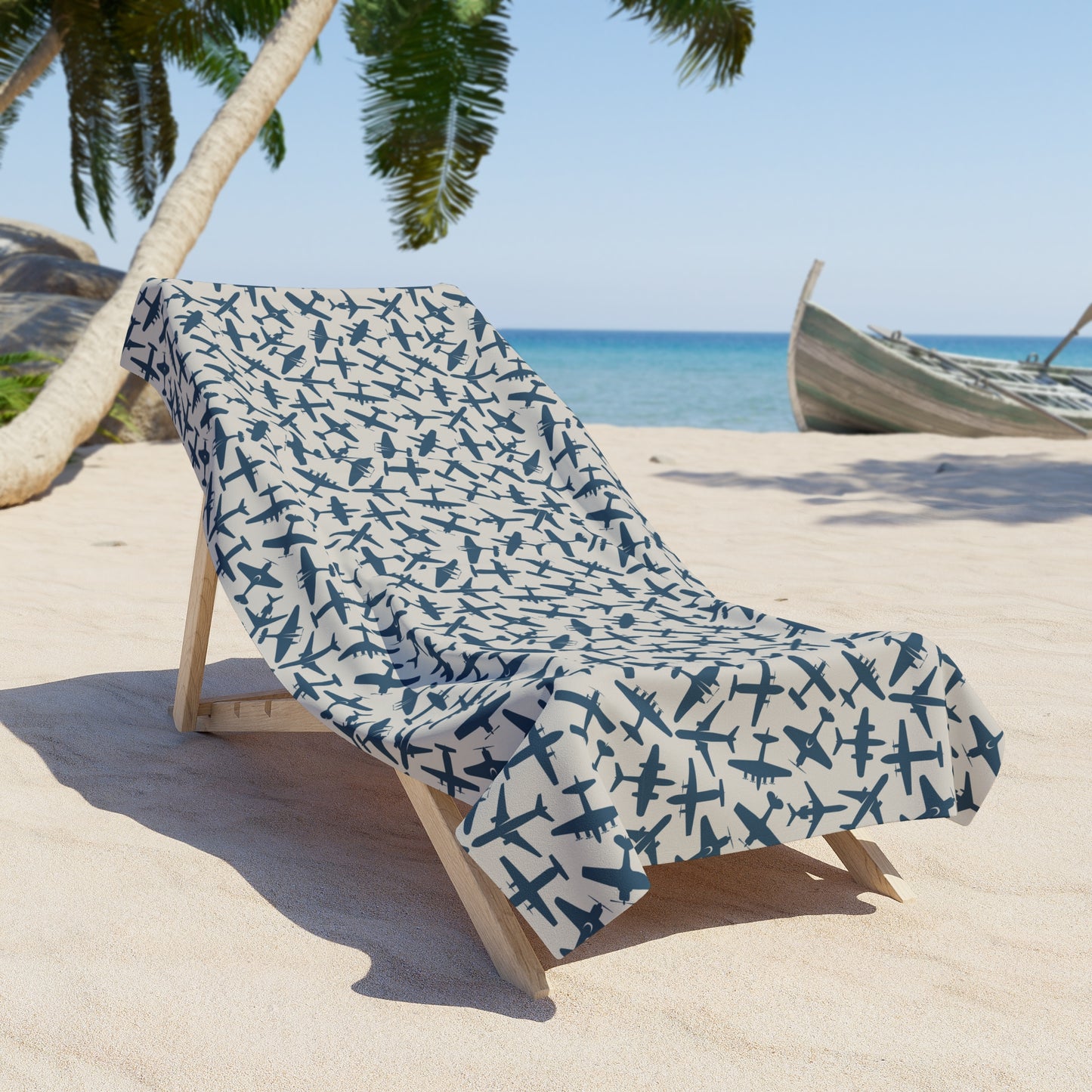 aviation merchandise, airplane patterned beach towel 2