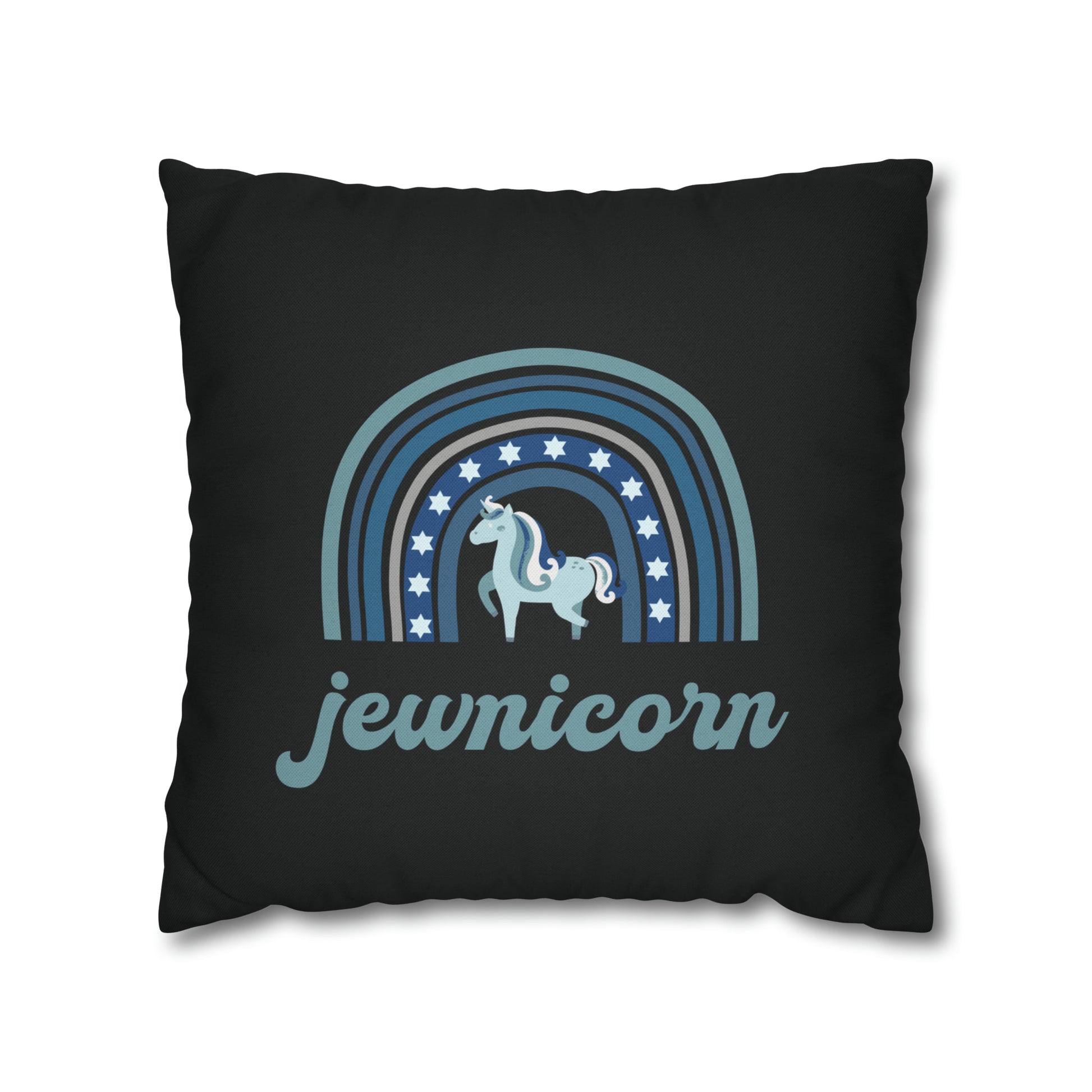 jewnicorn cute hanukkah pillow cover