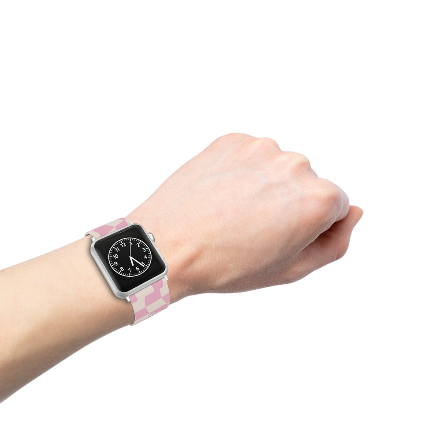 Pink Checkered Wave Apple Watch Band