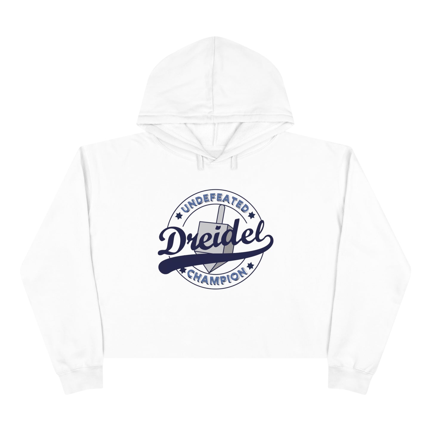 "Undefeated Dreidel Champion" Cropped Hanukkah Hoodie