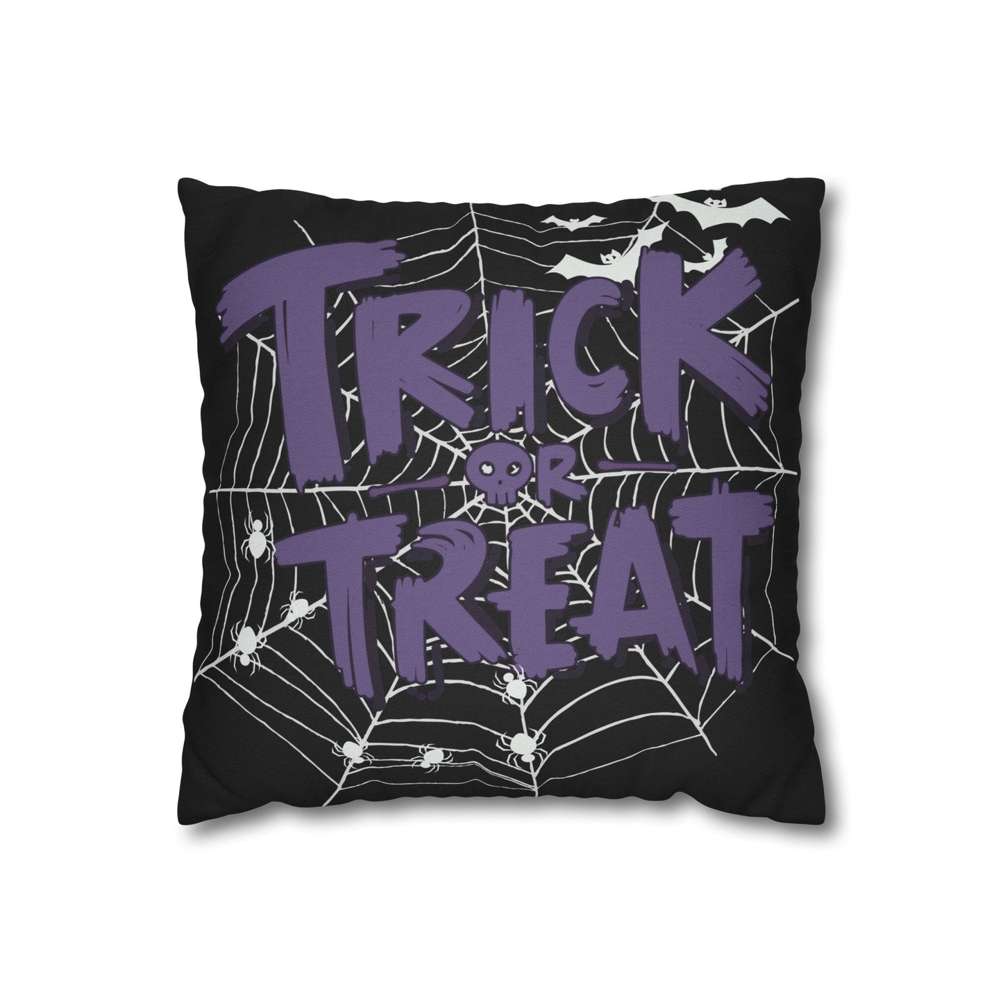 Trick-Or-Treat, Purple - Halloween Pillow Cover