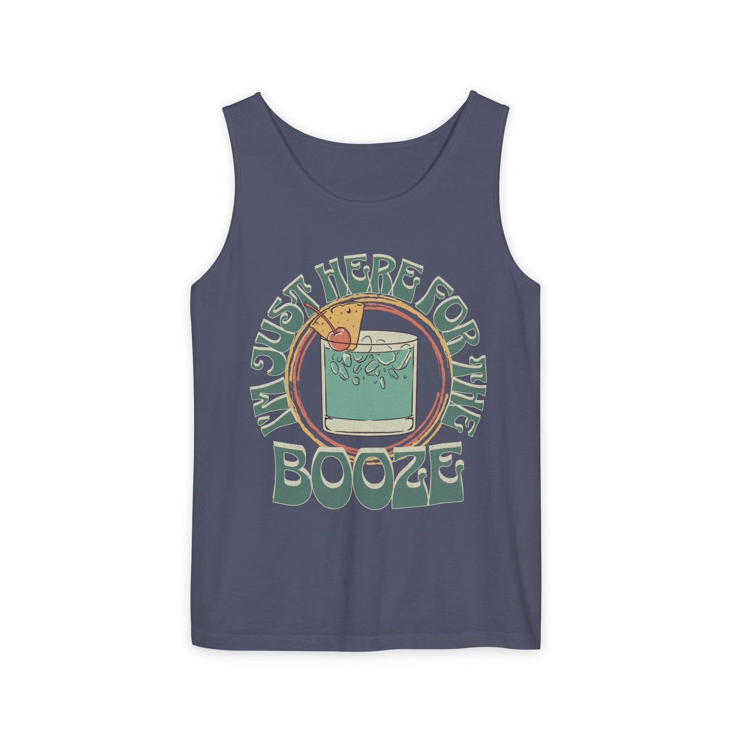 "I'm Just Here for the Booze" Funny Drinking Unisex Tank Top