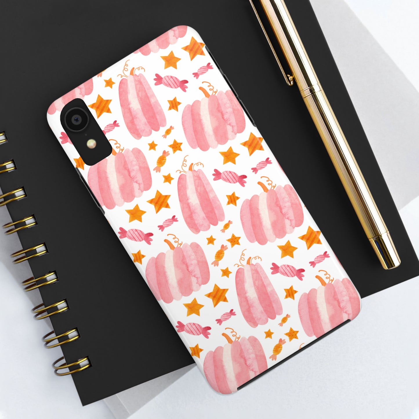 Plump Pink Pumpkins Halloween Phone Case